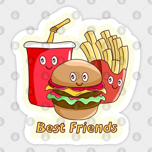 Fast Food Best Friends Sticker by Kimprut